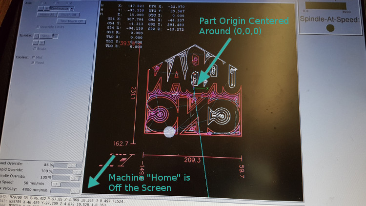 CNC Router Linuxcnc Part Touch Off Origin