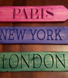 Custom World City Direction Signs